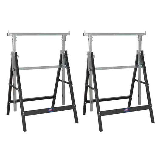 Sealey FDT32 Fold Down Telescopic Trestle - 200kg Capacity - Pair Sealey