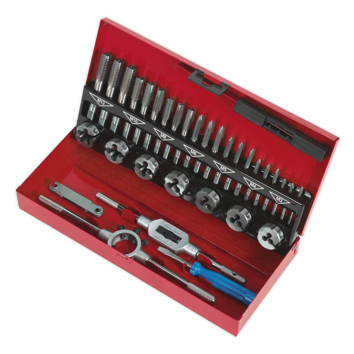Sealey AK3015 Tap & Die Set 32pc Split Dies Metric Sealey