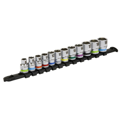 Sealey AK2660 Socket Set 12pc 3/8"Sq Drive WallDrive® Metric Sealey