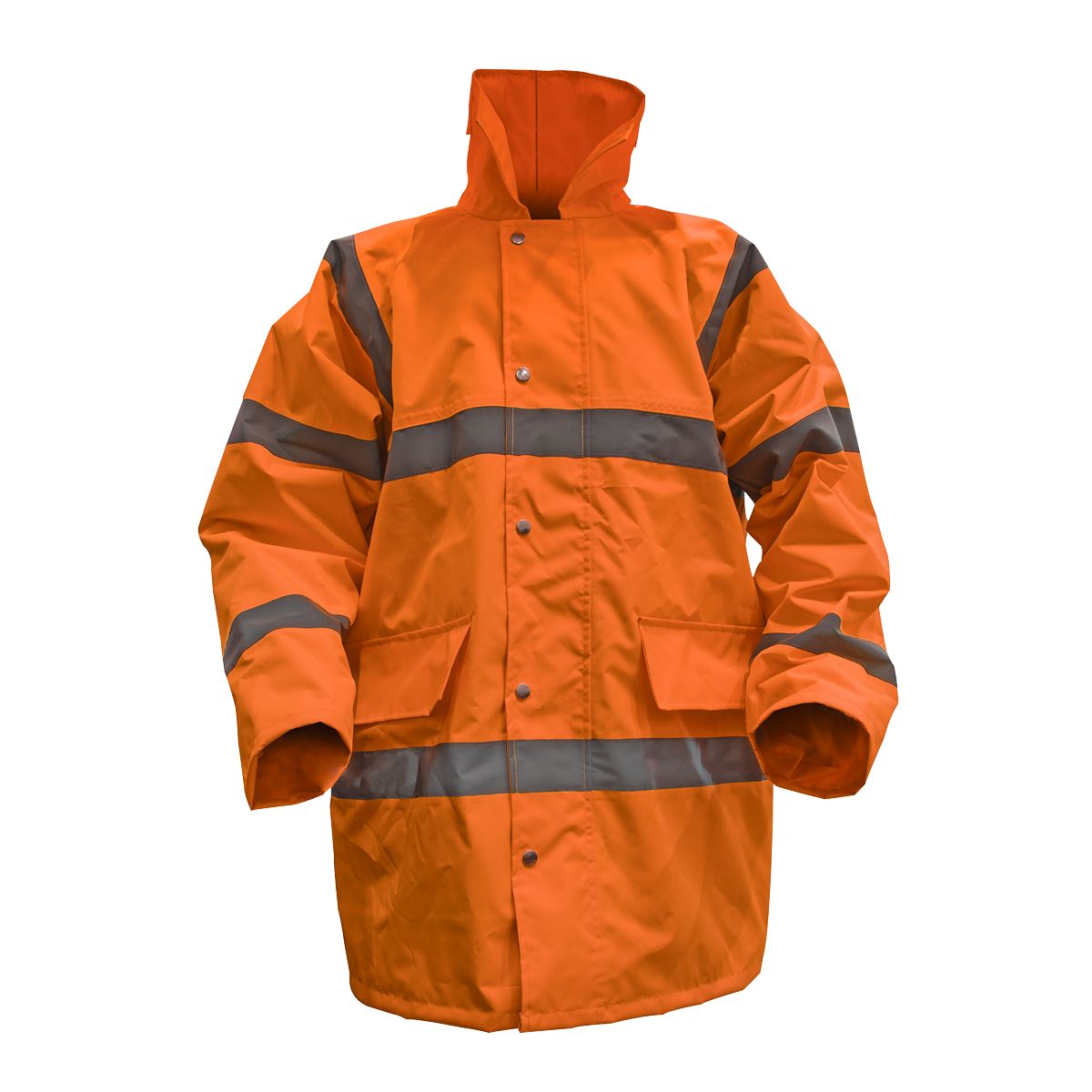Sealey 806XLO Hi-Vis Orange Motorway Jacket with Quilted Lining - X-Large Sealey