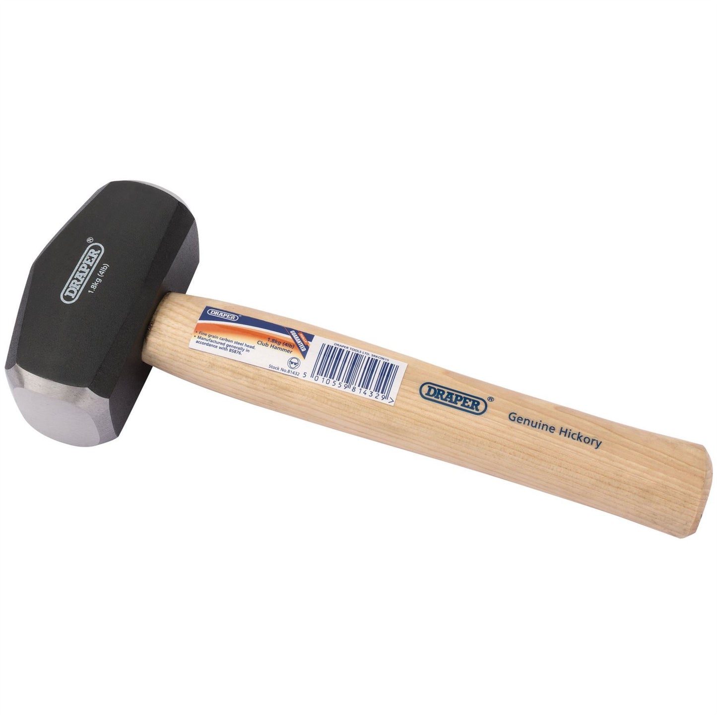 Draper 81432 Hickory Shaft Club Hammer 1.8kg/4lb Draper