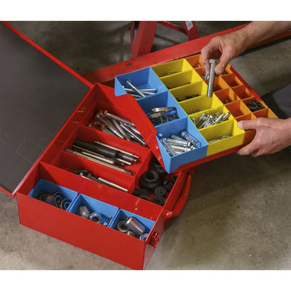 Sealey APMC27 Metal Case 2-Layer with 27 Storage Bins Sealey