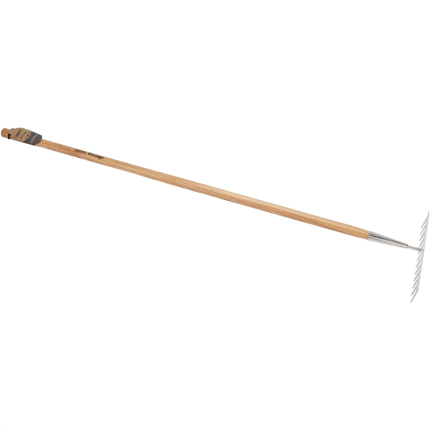 Draper 99015 Heritage Stainless Steel Garden Rake with Ash Handle Draper