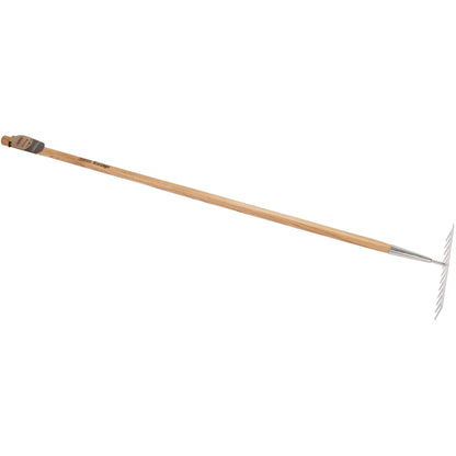 Draper 99015 Heritage Stainless Steel Garden Rake with Ash Handle Draper