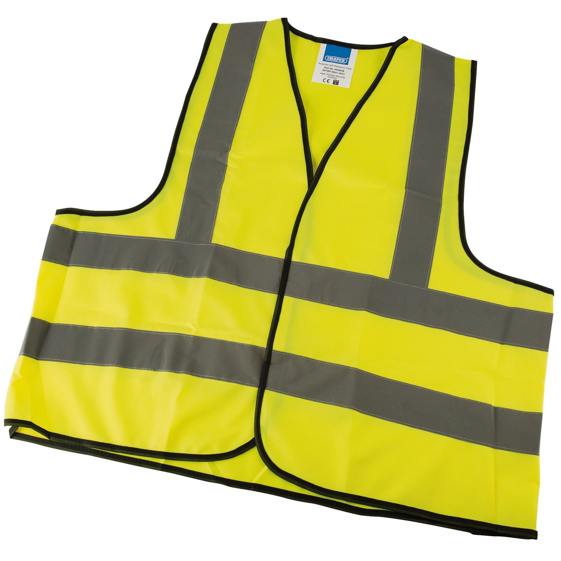 Draper 73732 High Visibility Traffic Waistcoat to EN471 Class 2L Large Draper