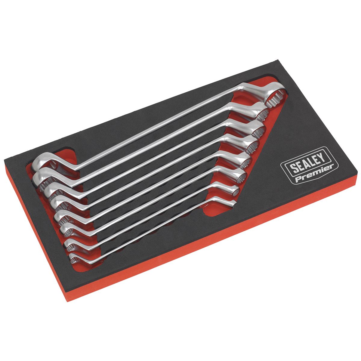 Sealey AK63257 Offset Double End Ring Spanner Set 8pc Metric Sealey