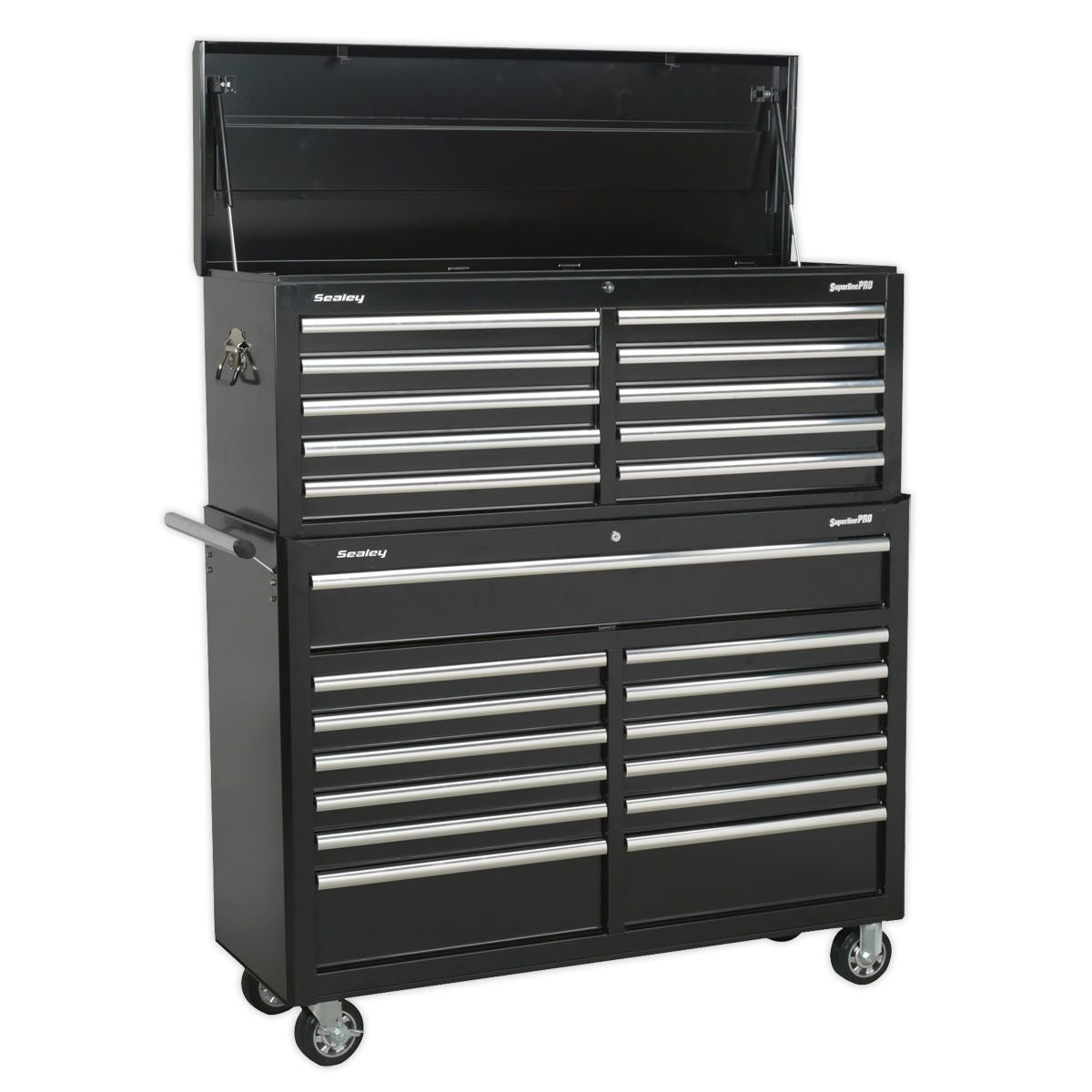 Sealey AP52COMBO2 Tool Chest Combination 23 Drawer with Ball-Bearing Slides - Black Sealey