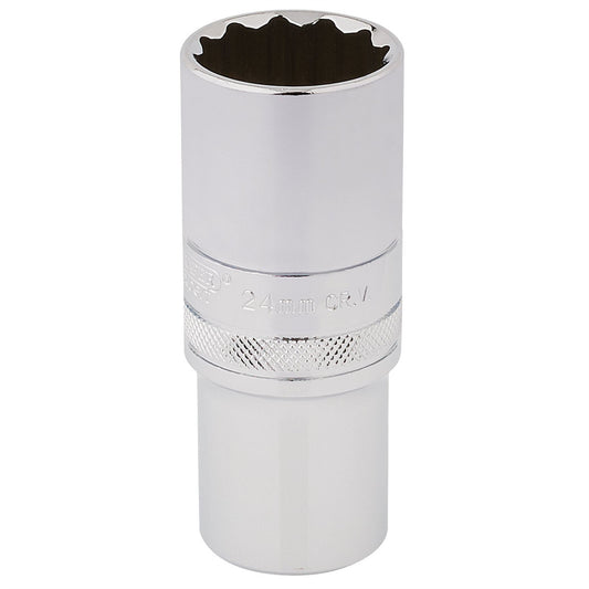 Draper 33802 HI-TORQ® 12 Point Deep Socket 1/2" Sq. Dr. 24mm Draper