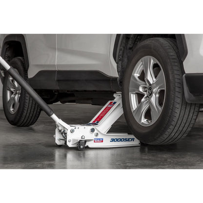 Sealey 3000SER Low Profile Long Reach Trolley Jack with Rocket Lift 3 Tonne Sealey