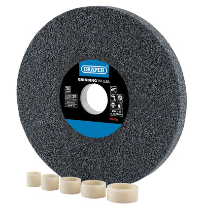 Draper 99570 Aluminium Oxide Bench Grinding Wheel 200 x 25mm 36 Grit Draper
