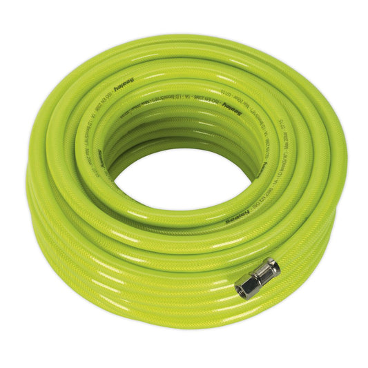 Sealey AHFC20 Air Hose High-Visibility 20m x Ø8mm with 1/4"BSP Unions Sealey