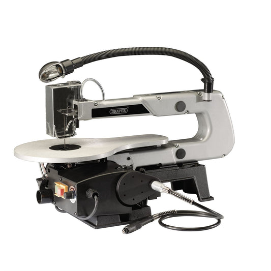 Draper 22791 Variable Speed Scroll Saw with Flexible Drive Shaft and Work light 405mm 90W Draper