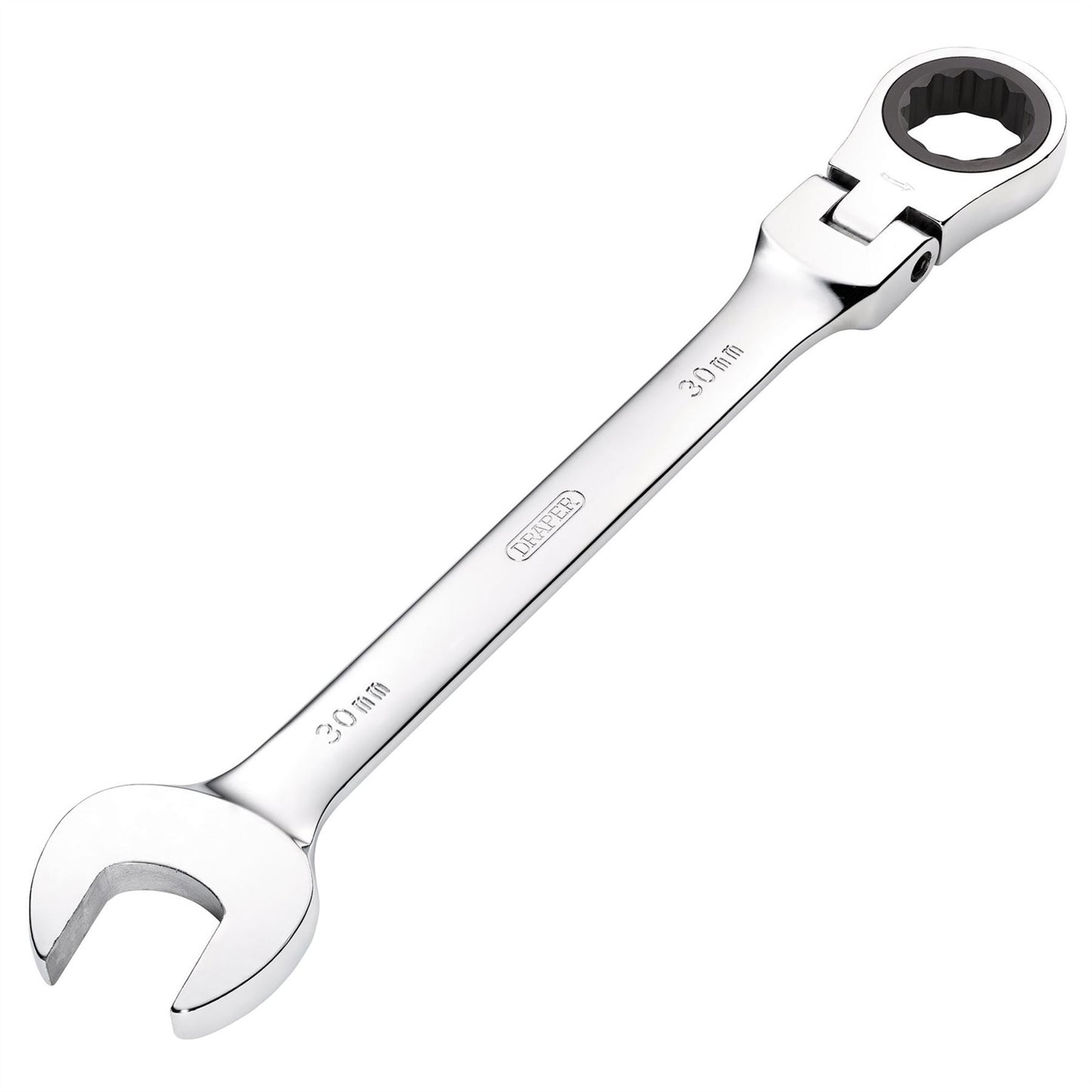Draper 52027 HI-TORQ® Metric Flexible Head Ratcheting Combination Spanner 30mm Draper