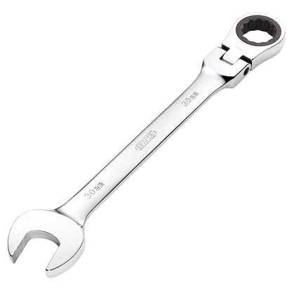 Draper 52027 HI-TORQ® Metric Flexible Head Ratcheting Combination Spanner 30mm Draper