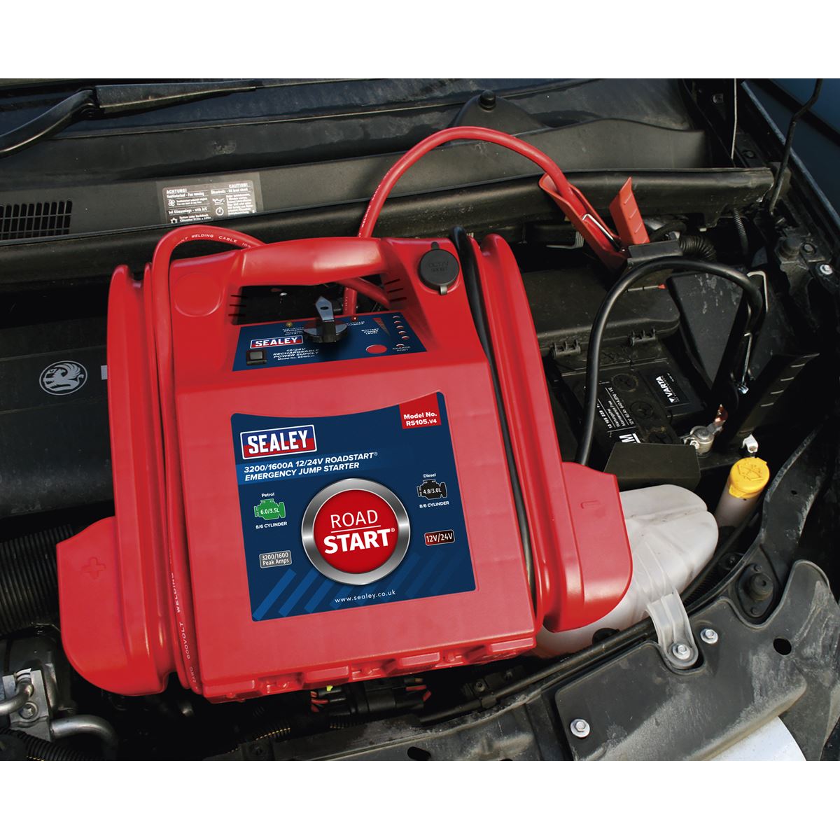 Sealey RS105 RoadStart® Emergency Jump Starter 12/24V 3200/1600 Peak Amps Sealey
