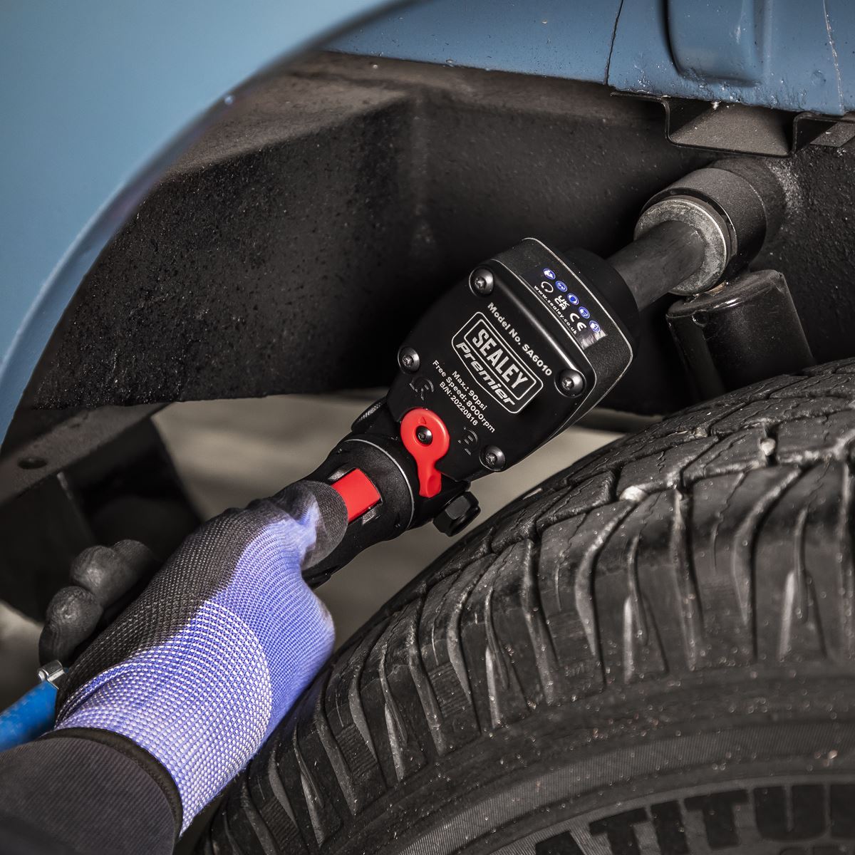 Sealey SA6010 Air Impact Wrench 1/2"Sq Drive Super Stubby - Twin Hammer Sealey