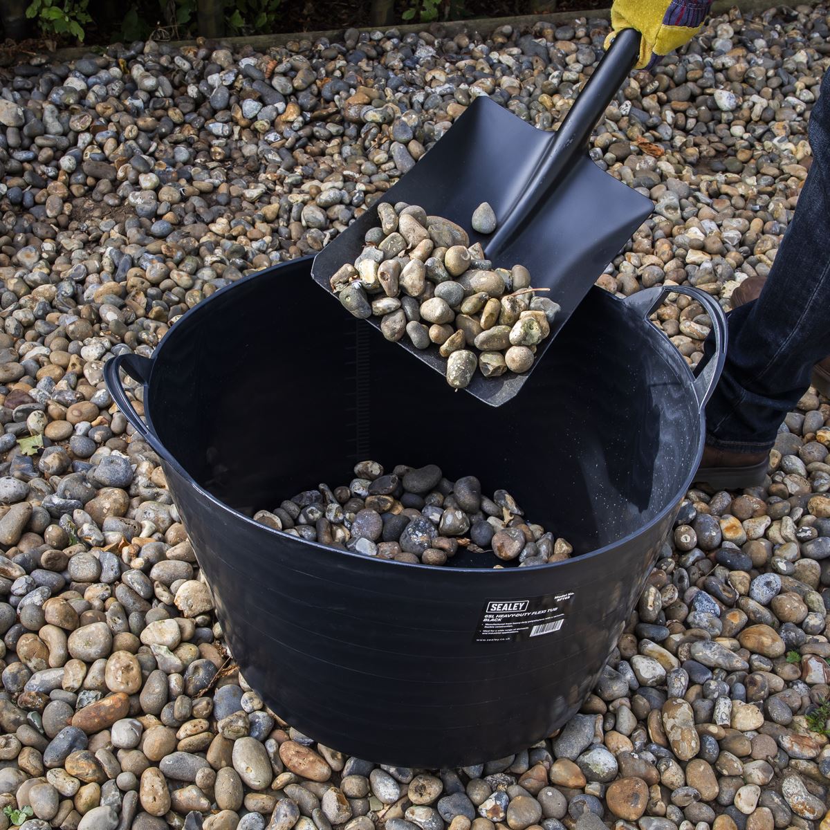 Sealey SFT65 Heavy-Duty Flexi Tub 65L - Black Sealey