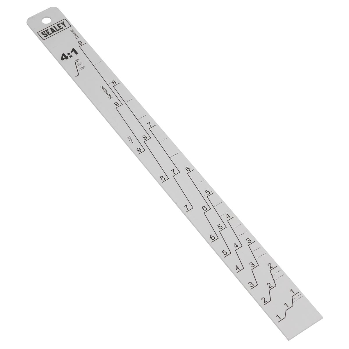 Sealey PA04 Aluminium Paint Measuring Stick 2:1/4:1 Sealey