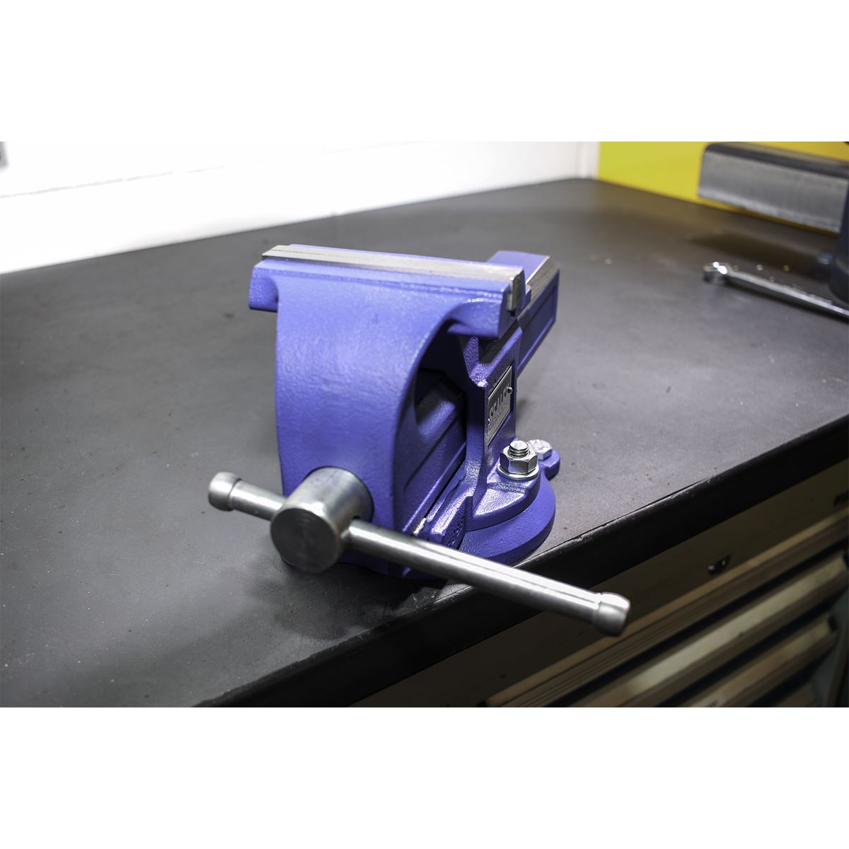 Sealey QAVE125 Vice 125mm Quick Action Swivel Base SG Iron Sealey