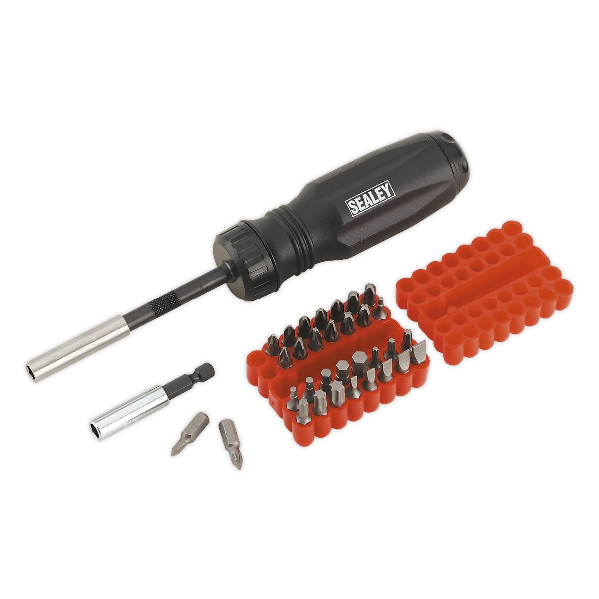 Sealey AK6498 Gearless Ratchet Screwdriver Set 34pc Sealey