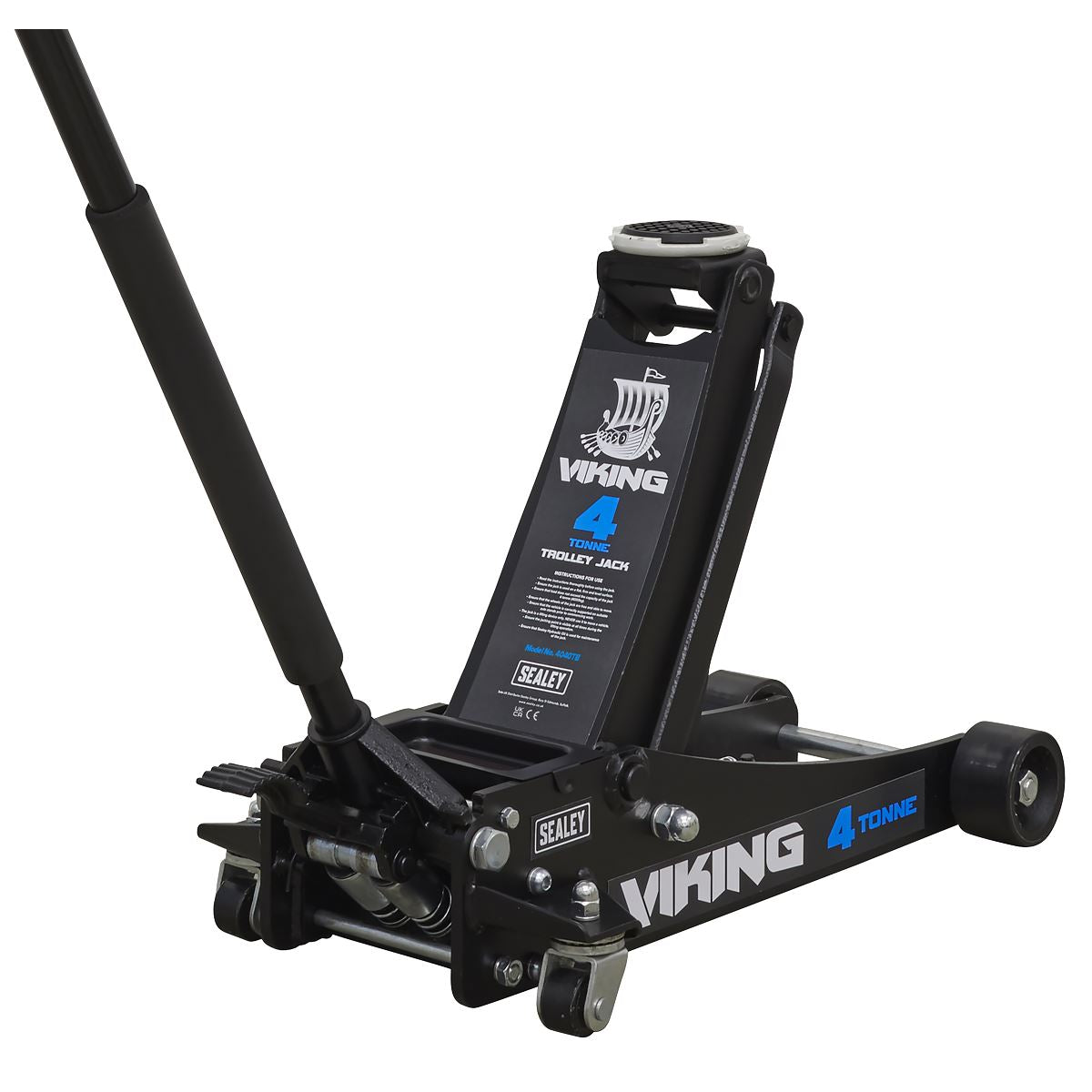 Sealey 4040TB Viking Low Profile Professional Trolley Jack with Rocket Lift 4 Tonne Sealey