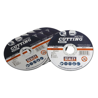 Sealey PTC/115CET5 Cutting Disc Ø115 x 1.2mm Ø22mm Bore Pack of 5 Sealey