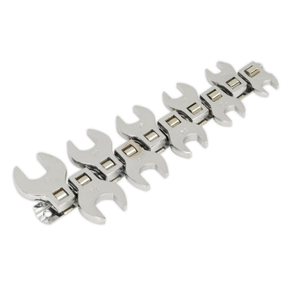Siegen S0866 Crow's Foot Open-End Spanner Set 10pc 3/8"Sq Drive Metric Siegen