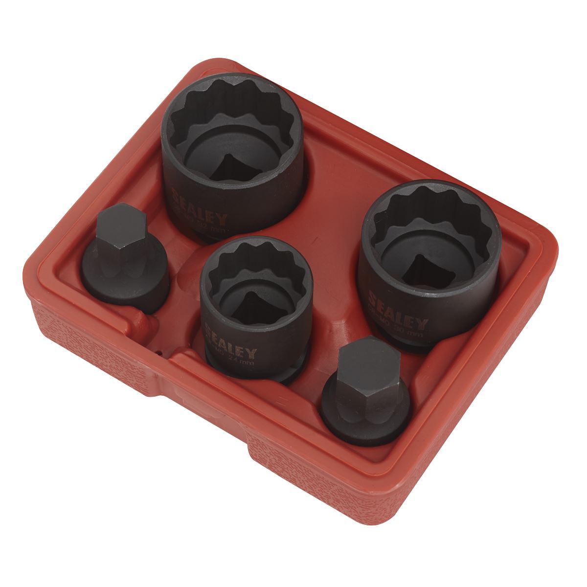 Sealey SX053 Impact Hub Socket & Socket Bit Set 5pc 12-Point 1/2"Sq Drive Sealey