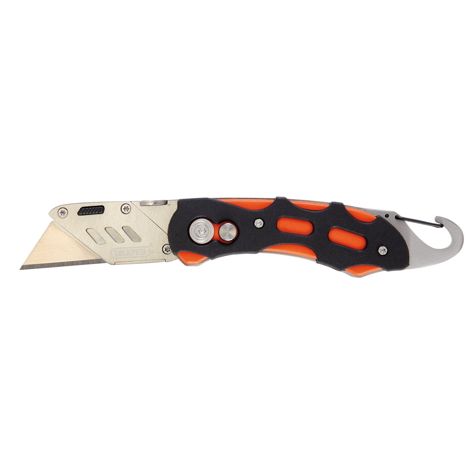Draper 24424 Folding Trimming Knife with Belt Clip Green/Orange Draper