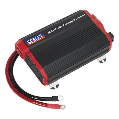 Sealey PI1100 Power Inverter Modified Sine Wave 1100W 12V DC - 230V ~ 50Hz Sealey