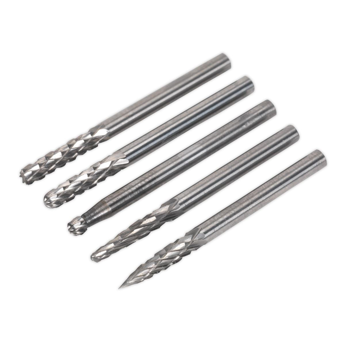 Sealey MCBSET01 Micro Carbide Burr Set 5pc Sealey