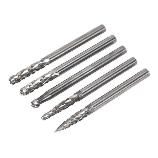 Sealey MCBSET01 Micro Carbide Burr Set 5pc Sealey