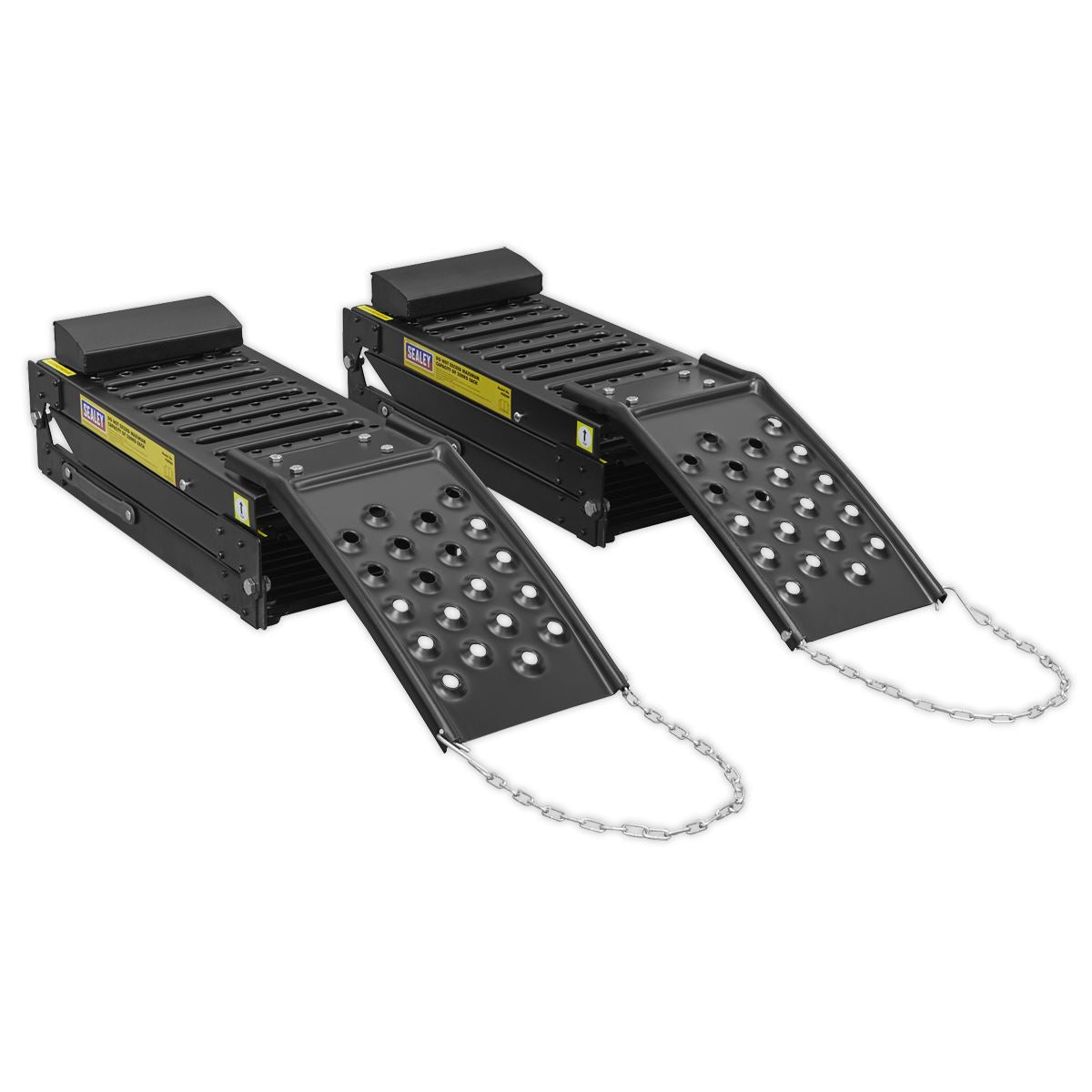 Sealey FCR500 Steel Folding Loading Ramps 500kg Capacity - Pair Sealey