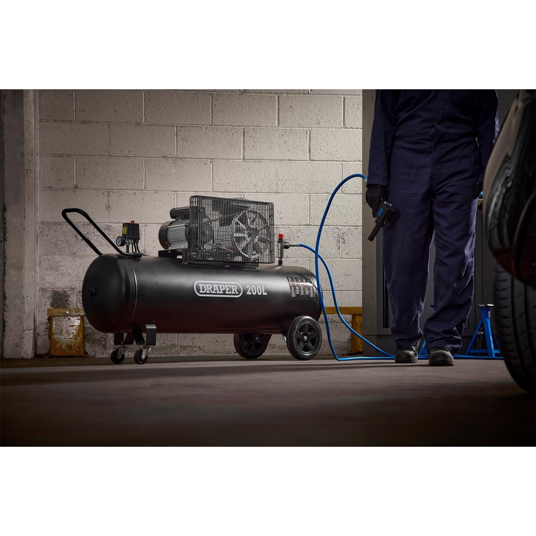 Draper 55315 200L Belt-Driven Air Compressor 2.2kW/3hp&nbsp; Draper