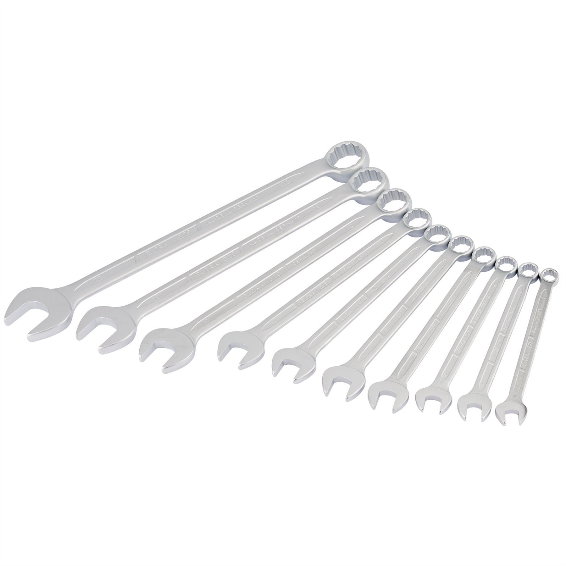 Elora 03082 Long Metric Combination Spanner Set 10 Piece Elora