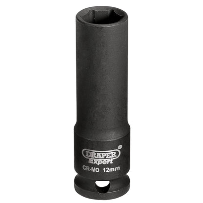 Draper 06885 Expert HI-TORQ® 6 Point Deep Impact Socket 3/8" Sq. Dr. 12mm Draper