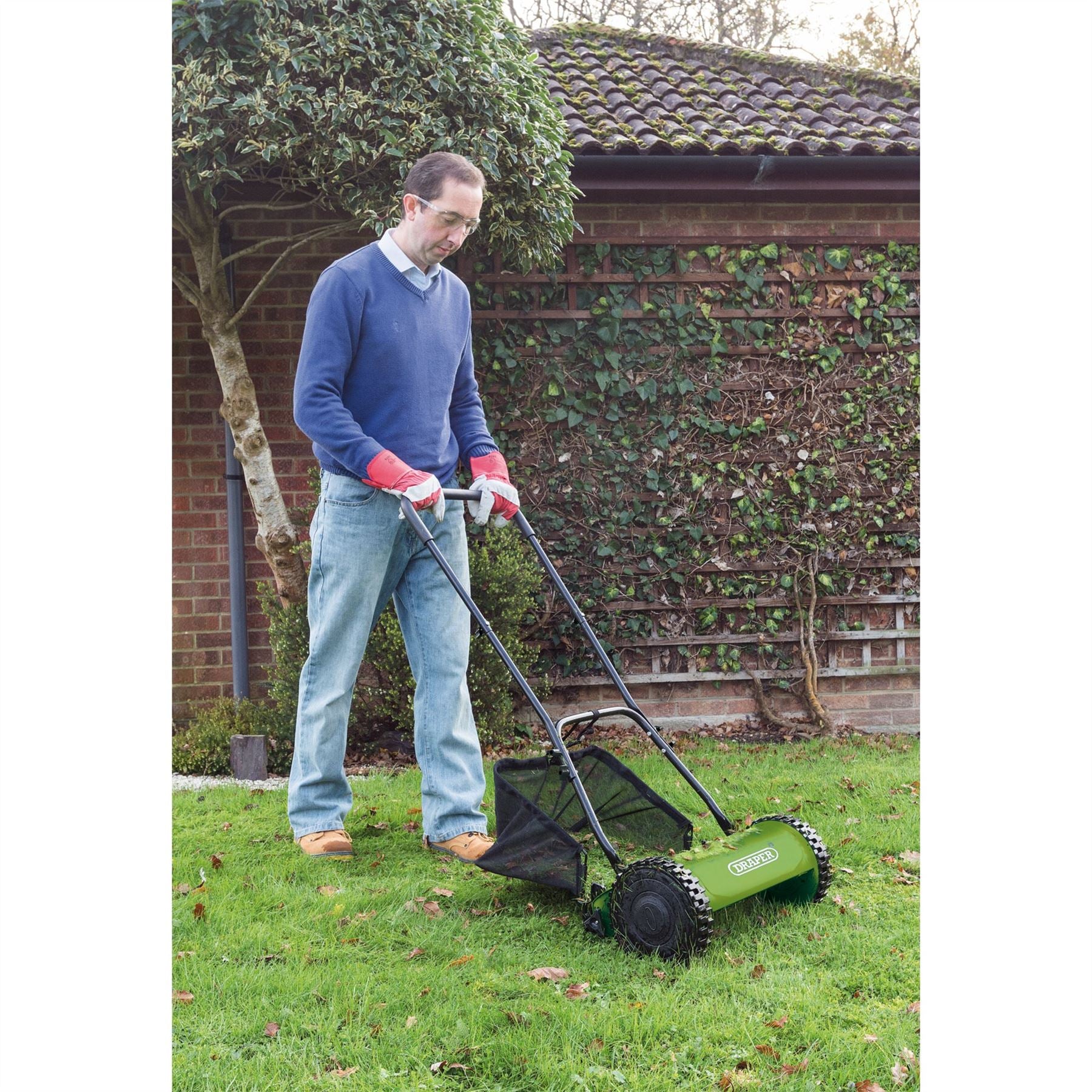 Draper 84749 Hand Push Lawn Mower 380mm Draper