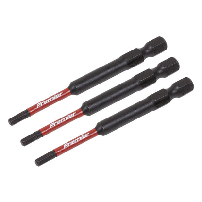 Sealey AK8261 Hex 3mm Impact Power Tool Bits 75mm - 3pc Sealey