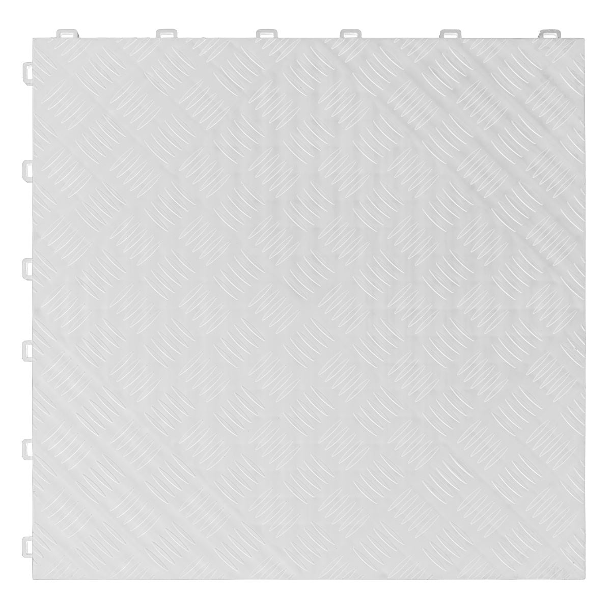 Sealey FT3W Polypropylene Floor Tile 400 x 400mm - White Treadplate - Pack of 9 Sealey