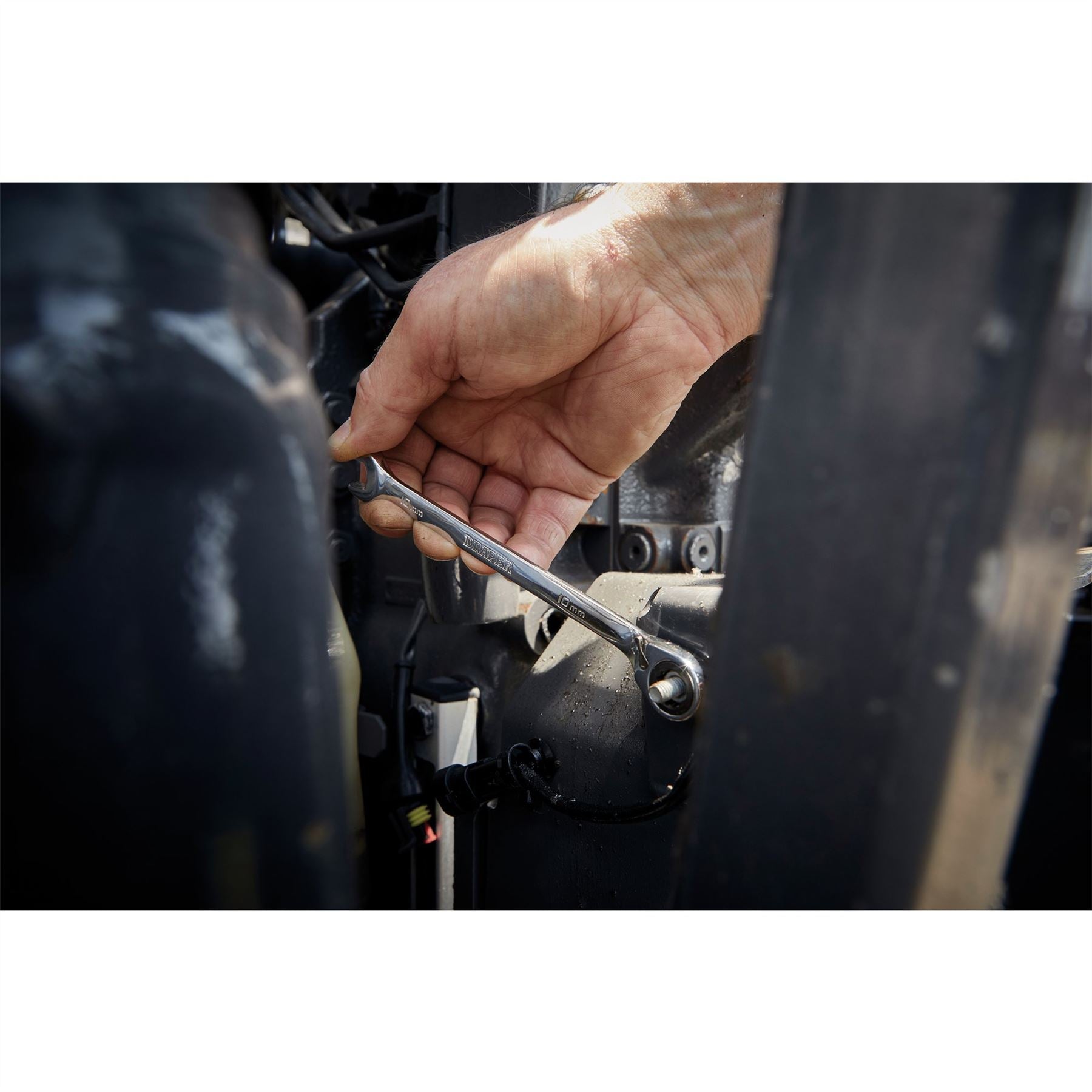 Draper 27692 HI-TORQ® Metric Reversible Ratchet Combination Spanner Set 12 Piece Draper