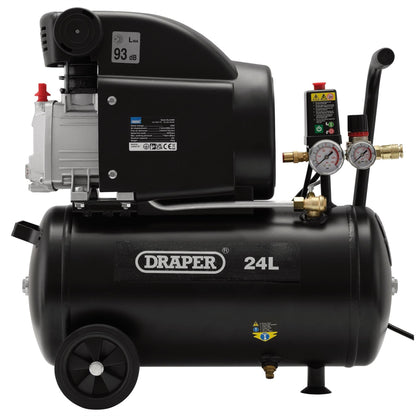 Draper 24980 24L Direct Drive Air Compressor 1.5kW/2hp Draper