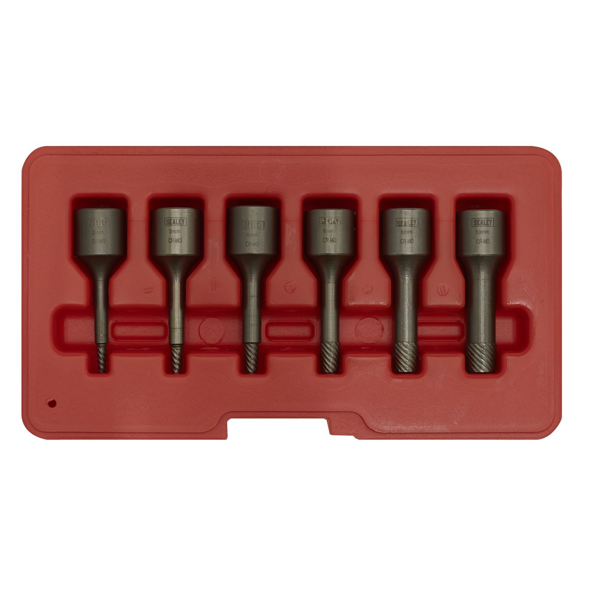 Sealey AK8185 Screw Extractor Set 6pc 3/8"Sq Drive Sealey