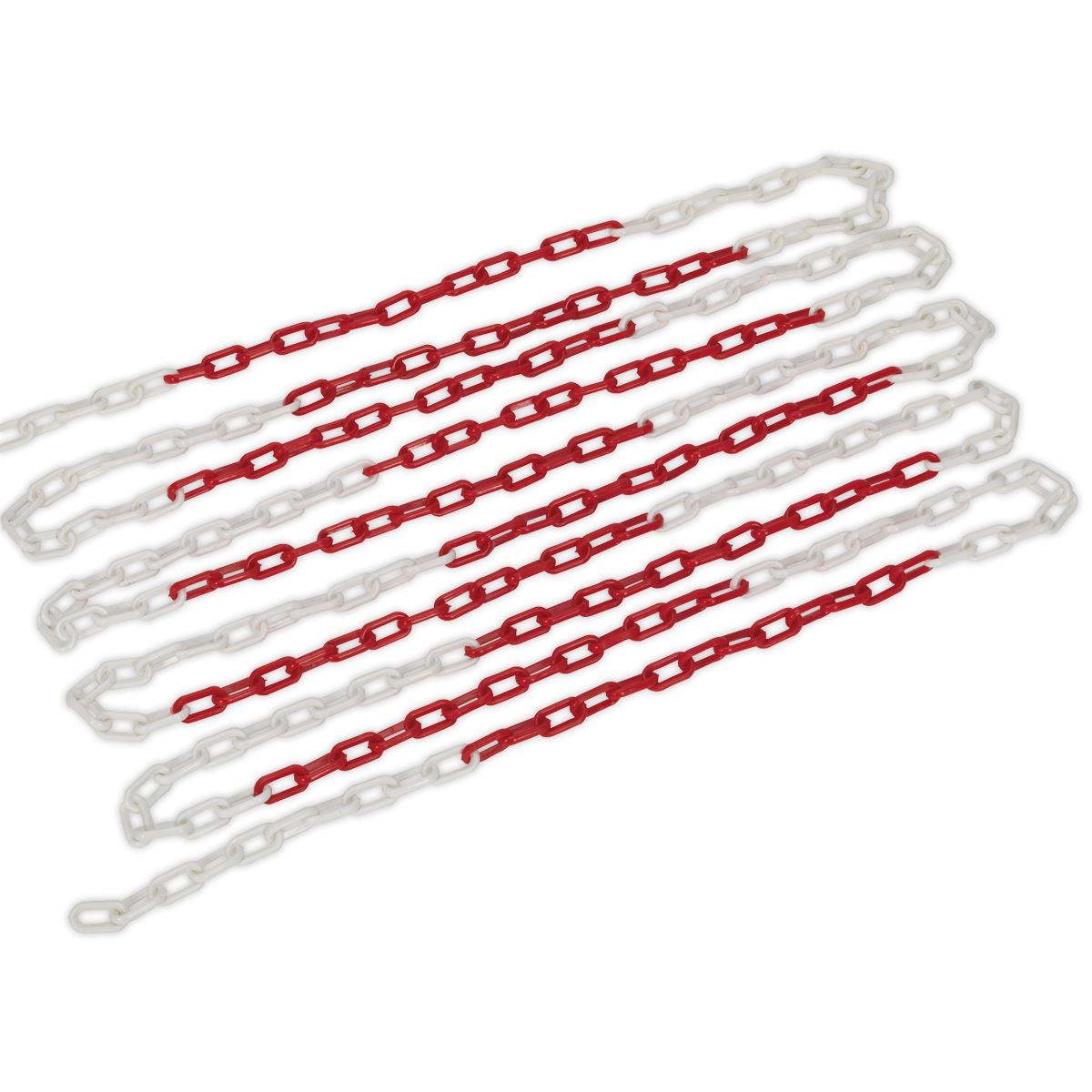 Sealey HSC25M Safety Chain Red/White 25m x 6mm Sealey