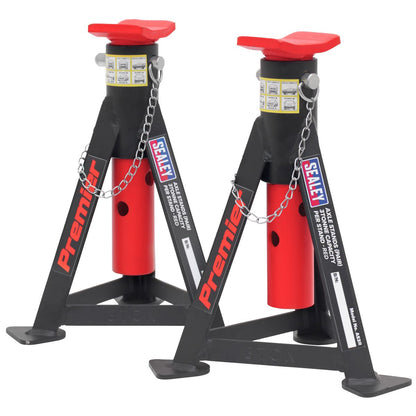 Sealey 3040ARCOMBO Trolley Jack 3 Tonne & Axle Stands (Pair) 3 Tonne per Stand Combo Sealey