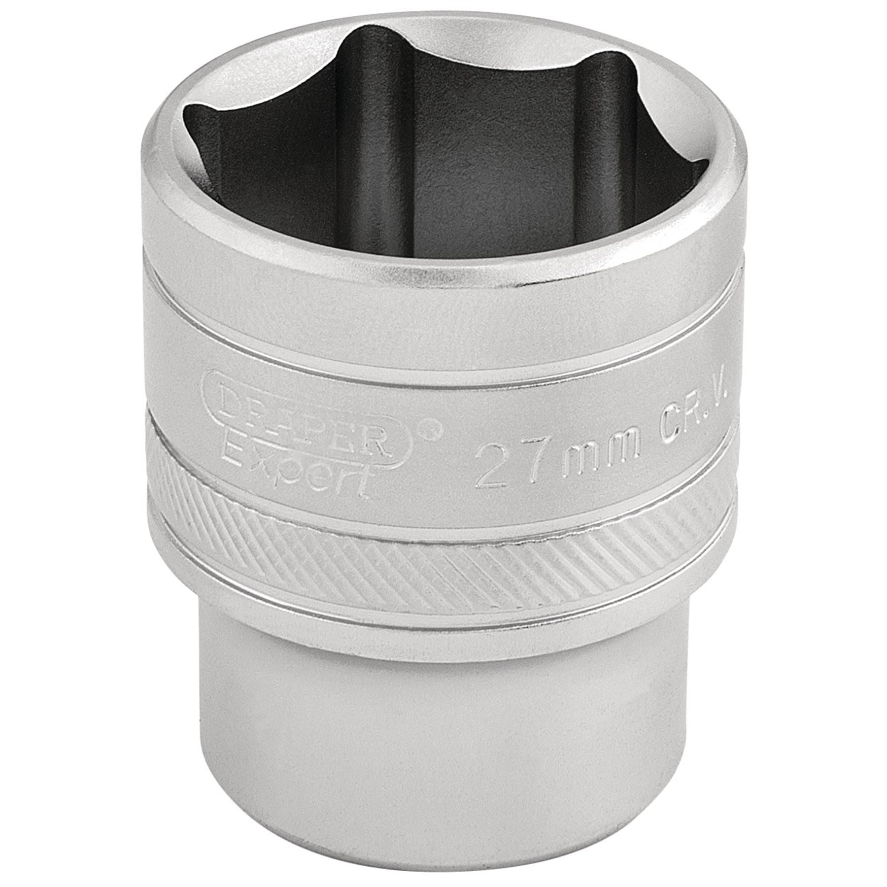 Draper 16618 6 Point Metric Socket 1/2" Sq. Dr. 27mm Draper