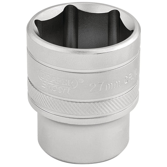 Draper 16618 6 Point Metric Socket 1/2" Sq. Dr. 27mm Draper