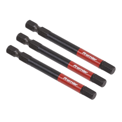 Sealey AK8264 Hex 6mm Impact Power Tool Bits 75mm - 3pc Sealey