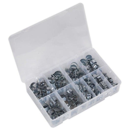 Sealey AB042MH Mini Hose Clip Assortment 100pc Sealey