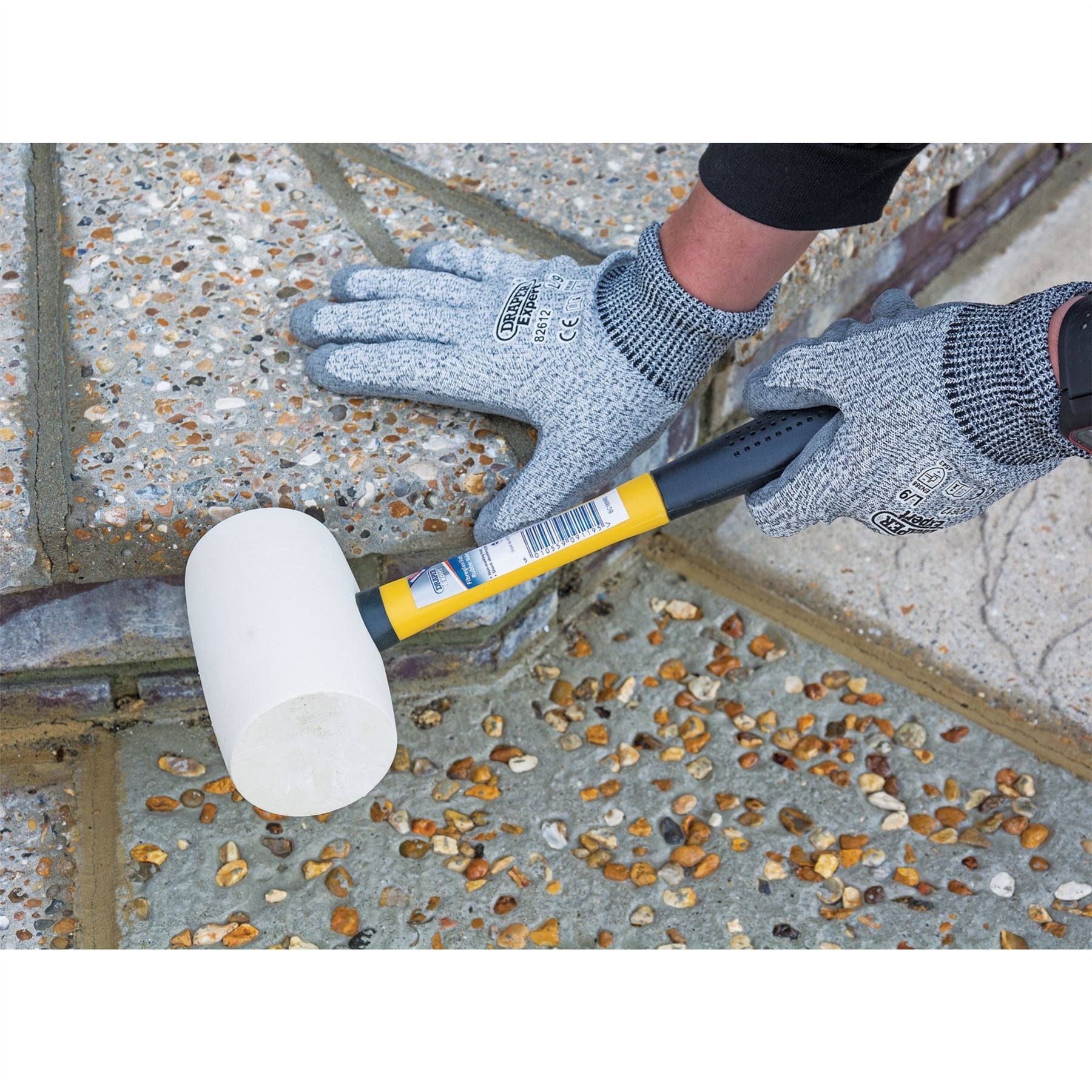 Draper 09119 Non-Marking Rubber Head Mallet with Fibreglass Shaft 680g/24oz Draper