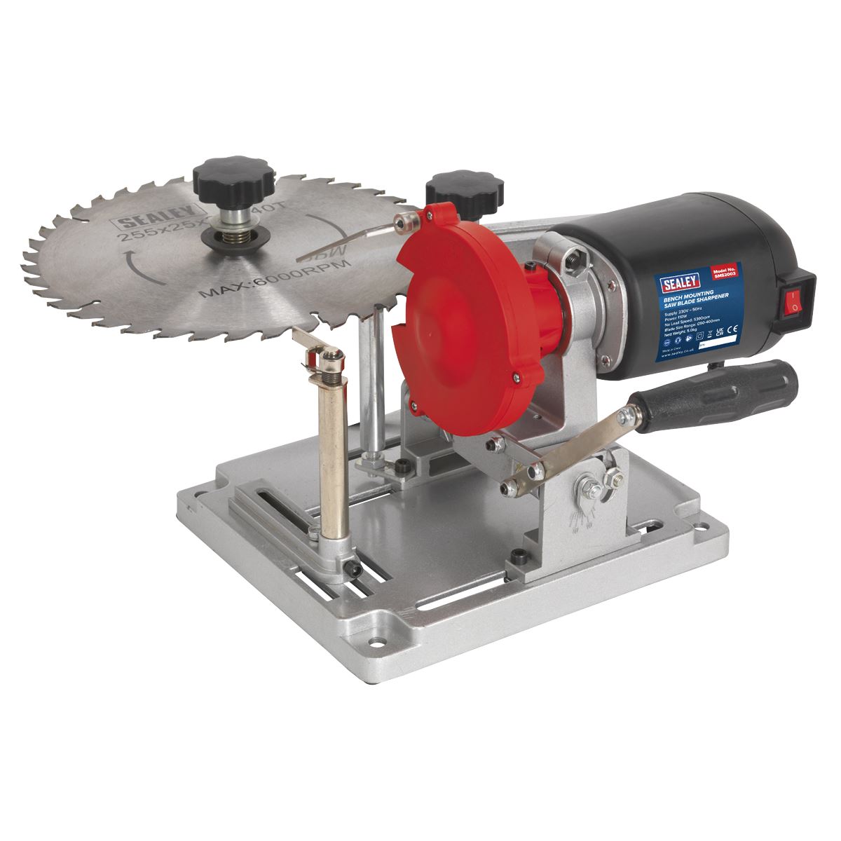 Sealey SMS2003 Saw Blade Sharpener - Bench Mounting 110W Sealey